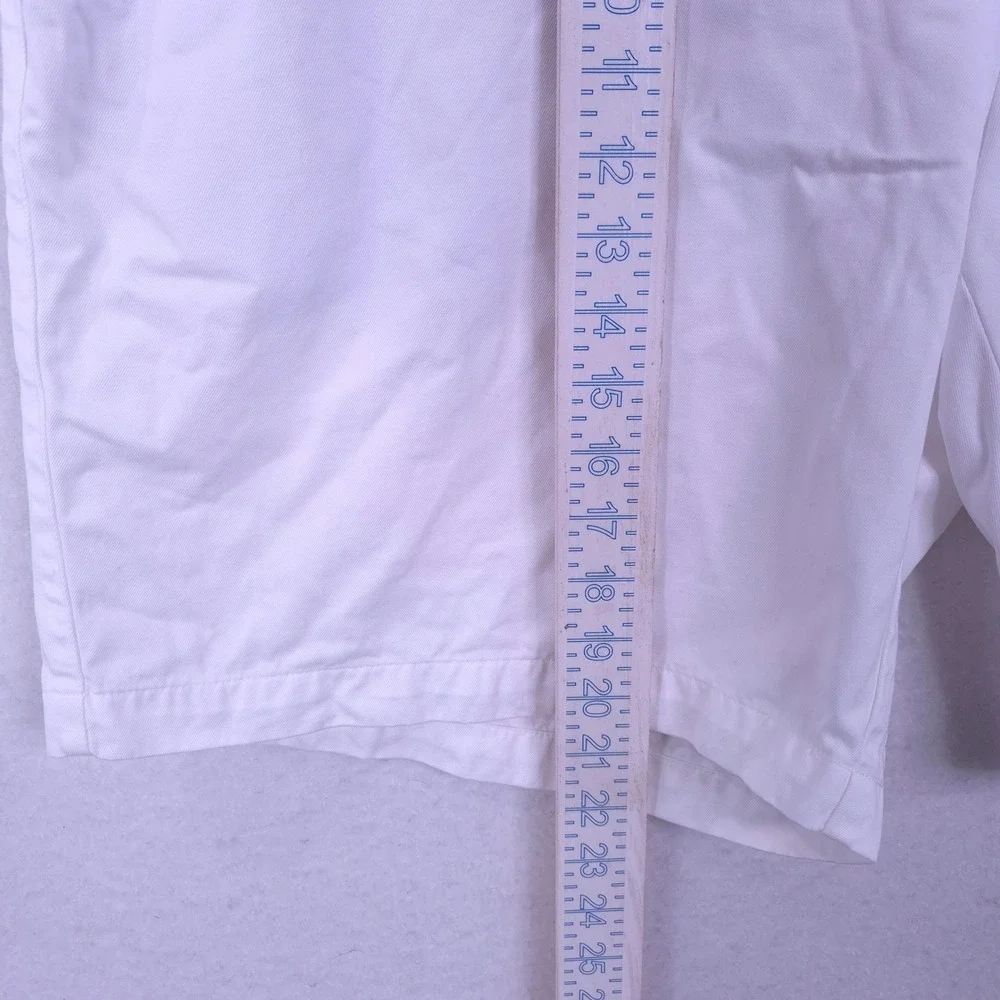 Peter Millar Shorts Mens Size 44 White Pima Cotton Chino Flat Golf Travel Preppy